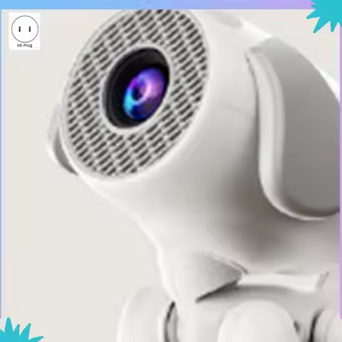 ABZW Portable JY320LI 720P Mini Projector, Wifi6, BT5.0 - Ideal Home Cinema And Outdoor Use, US Plug