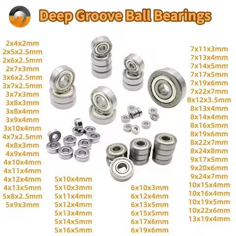 10Pcs Miniature Ball Bearing MR115ZZ Bearing 5x11x4 mm Chrome Steel MR106ZZ MR74ZZ MR63ZZ MR148ZZ 68