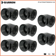 Barrow 4/6/8PCS TDWT90SN-V2 double internal G1/4'' thread 90 degree Fitting Adapter water cooling Ad