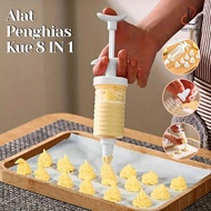 8 in 1 Cake Decoration Tools 8 in 1 Cake Decoration Set Syringe Mold Nastar Bread Tart Cake