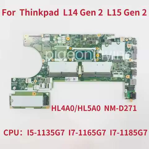 NM-D271 For ThinkPad L14 Gen 2 / L15 Gen 2 Laptop Motherboard CPU I5-1135G7 I7-1165G7 I7-1185G7 UMA 