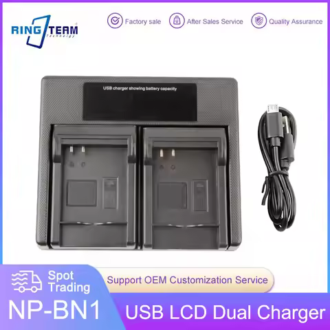 BN1 NP-BN1 Battery Dual USB Charger for Sony Digital Camera Cybershot DSC W360 W380 W390 W510 W530 W