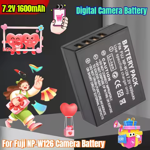 7.2V 1600mAh Suitable for Fuji NP-W126 Camera Battery Digital Camera Battery