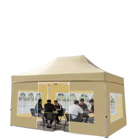 Four-legged tent canopy, sun outdoor umbrella, telescopic transparent canopy for stall