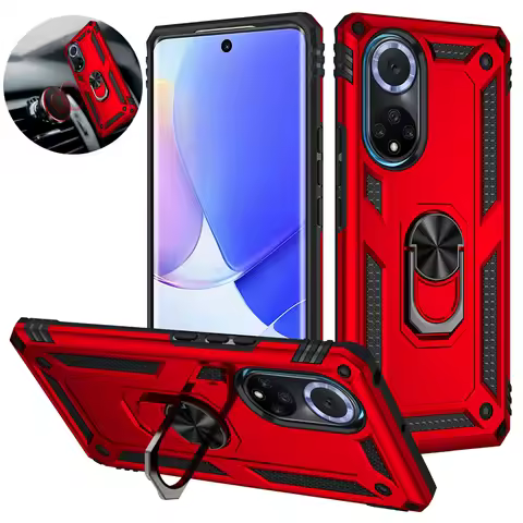 For Hauwei Nova 9 Case Shockproof Armor Car Magnetic Ring Holder Phone Case For Huawei Nova 9 SE Hua