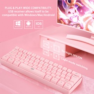 G61 61 Keys RGB Backlit 2.4G Bluetooth-compatible Dual Mode Wireless Keyboard Gaming Computer Keyboard for Gamer PC Laptop