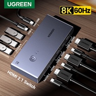 UGREEN HDMI 2.1 KVM Switcher Box 8K60Hz USB 3.0 5Gbps Ultra HD HDMI for Monitor Sharing