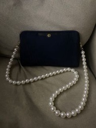 🈹🈹Christian Dior lady Dior black colour pearl chain handbag bag tote shopping bag mini Boston vintag