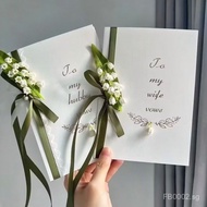 Wedding Vow Card for Speech, Marriage Vow, Groom and Bride Forest Style Vow, New Couple Card Book CU