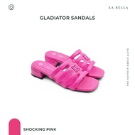 LA BELLA  รองเท้าส้นเตี้ยหนังแกะ รุ่น GLADIATOR SANDALS 7 Color
