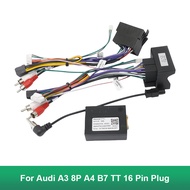 16 Pin Plug for Audi A3 8P A4 B7 TT CAN Bus Decoder Quadlock Harness Adapter Quad Lock Connector RCA
