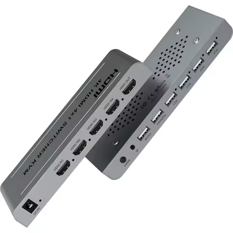 4K KVM Switch Converter 4 Port USB HDMI Switcher 4 Laptop Share Keyboard Mouse for PS4 TV Box Laptop