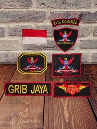 Logo grib jaya/emblem/atribut fulset bahan bordir komputer rapih/bordir grib jaya/ fulset murah