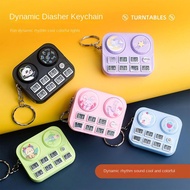 Mini DJ Keychain Small DJ Instrument Keyring Musical Record Keychain for Backpack Handbag Purse Part