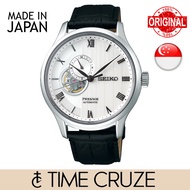 [Time Cruze] Seiko Presage SSA379J1 Japan Made Zen Garden Open Heart Leather Strap Men Watch SSA379J SSA379