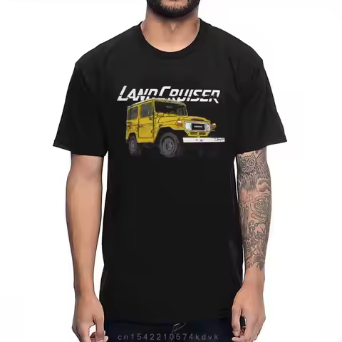 Casual Man FJ40 Land Cruiser T Shirt Summer Leisure Camiseta Man Popular Streetwear 100% Cotton Tee 