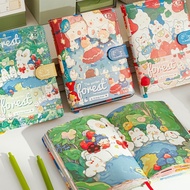 Three Years Second Class Moonlight Garden Leather Buckle Notebook High-value Full Color Page Handboo