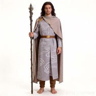 XJ The Lord Of The Rings The Hobbit Elrond Cosplay Costume Elf King Roleplay Outfit Halloween Stage 