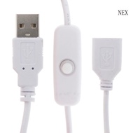 NEX USB Switch Extension Cable Upgraded USB Extension Cord with On  Power Switch Cable for LED Strips USB Fans