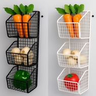 3-Tier Iron Basket Rack / Spice Rack 3-Tier Basket Rack with Free Adhesive Rak Dapur Rak Rempah Rak 