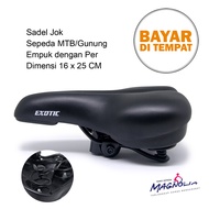Sadel Jok Sepeda Gunung MTB CTB Seli Selis Listrik Empuk Ukuran Dewasa dengan Per Pegas Merk Pacific