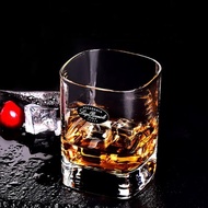 歐式復古水晶玻璃四方平底酒吧洋酒杯烈酒杯杯子威士忌杯進口套裝