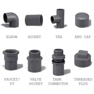 PVC FITTING Connector 15mm 20mm 25mm Socket Elbow Tee PT Socket Valve Socket End Cap Tank Connector PVC Pipe