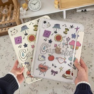 เคส iPad 2025 รุ่น Apple iPad 11 Air 7 Mini 7 6 แผ่นดิน 5 pro 11 นิ้วพร้อมช่องใส่ปากกา โปร่งใส น้ำหน