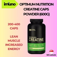 [Imuno] Optimum Nutrition ON Creatine 600g Powder Unflavoured Recovery & Muscle Growth AUTHENTIC