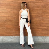 Aevelyn Jeans กางเกงยีนส์รุ่น Bowky White High Waist Flare Jeans Premium Japanese Denim