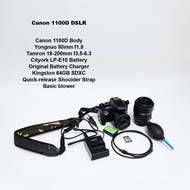DSLR camera Canon eos 1100D + 2 lenses + accessories