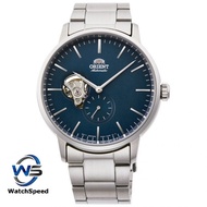 Orient RA-AR0101L Open Heart Automatic Japan Movt Blue Dial Stainless Steel 100M Men's Watch