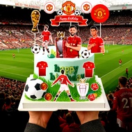 Manchester United Football Team Set, Cake Decoration, Birthday Accessories