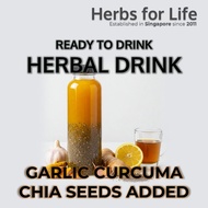 Ready to Drink Herbal Drink: Garlic Curcuma Chia Seeds Added [Jamu Bawang Putih Kunyit Temulawak Jah