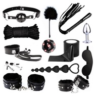 BDSM Restraints Bondage Kits 13 Pcs Sex Toys for Beginner Handcuffs Ankle cuffs Collar Blindfold Ana