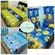 PillowspillowBedsheets卍Canadian Cotton Bedsheet w/ 2 Pillowcases (Addons: Blanket / Curtain) Minions