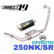 Project79 Exhaust CF Moto NK250 250SR Manifold Silencer Box Ekzos Tabung Power Boom Full System Stai