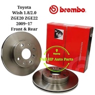 BREMBO Toyota Wish 1.8/2.0 ZGE20 ZGE22 2009~17 Front Rear Brake Disc Rotor