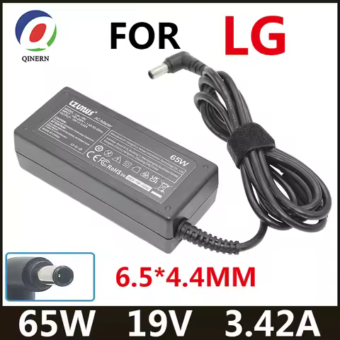 65W 19V 3.42A 6.5*4.4MM Laptop Adapter Charger FOR LG LCD TV 49LF510T-TA 49LJ510T-TA 49LF5100-CA fue