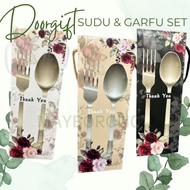 Doorgift Sudu Garfu Set / Stainless Steel Spoon And Folk/Set Sudu Dan Garfu