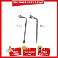UNIVERSAL L-Shaped Car Tire Wheel Wrench Size 19mm & 21mm Impact Wrench