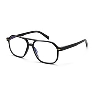 Retro Aviator Reading Glasses Square Readers with Spring Hinge Blue Light Reading Glass for Women Me