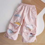 HYS girl long pants girl pants Girls Overalls Summer girls mosquito-proof pants Childrens fashion ca
