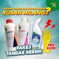 SONS21 Pakej Tandas Bersih - Set Pembersih Kerak & Karat (Cement Remover + Floor Cleaner Floral + To