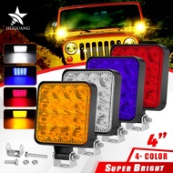 JIUGUANG Mini LED Work Light Bar Motorcycle Headlight Four Colors Car LED Fog Lamp Combo Driving Beam Led Sport Light 4x4 Sportlights for Motor Car Offroad Truck SUV ATV 12V 24V