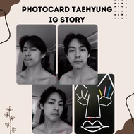 Custom photocard bts taehyung v instagram ig story selca unofficial pc freebies