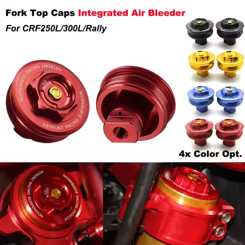 CNC Front Fork Top Cap Bolt Integrated Air Bleeder For Honda CRF300L CRF300LR Rally ABS 2021 2022 20