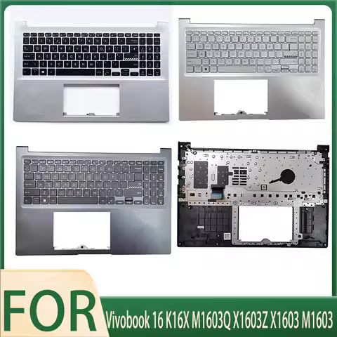 95%New/Org For Vivobook 16 K16X M1603Q X1603Z X1603 M1603 Palmrest Upper Case Cover C Shell With US 