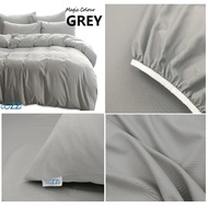 Cadar Katil Satu Warna/Magic Colour Comforter & Fitted Bedsheet Cadar Plain Set King / Queen / Super