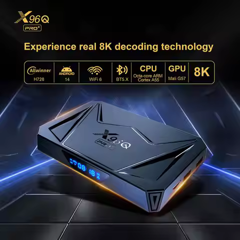 Android 14 TV Box X96Q Pro Plus Allwinner H728 4GB 64GB 8K Video Decoding BT5.X Wifi6 USB3.0 1000M L
